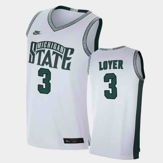 Men Michigan State Spartans Foster Loyer Retro Limited White College Basketball Jersey
